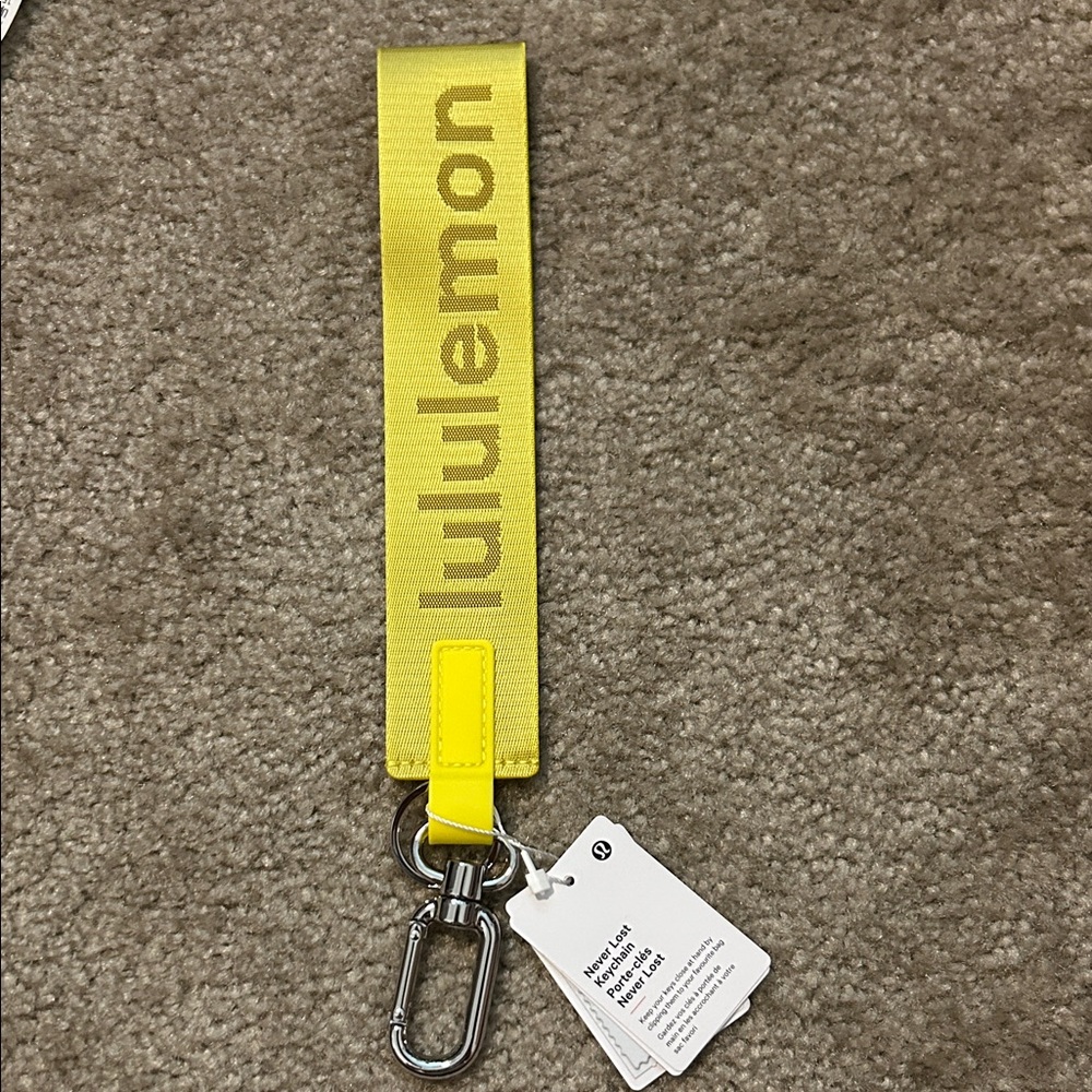 Lululemon Never lost Keychain with Silver Clip